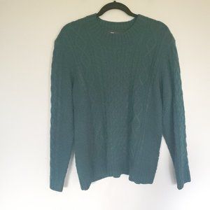 Anthropology Hazel green cable knit sweater XL
